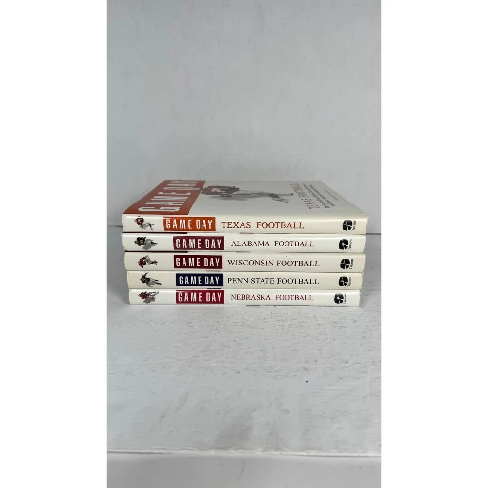 Game Day Football Books Lot Texas Alabama Nebraska Wisconsin Penn State 2005